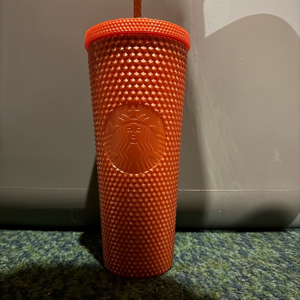 Starbucks Vibrant Orange Studded Tumbler